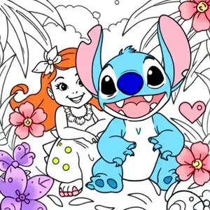 Kolorowanki Lilo i Stitch