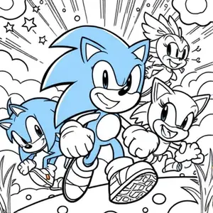 Kolorowanki Sonic dla dzieci