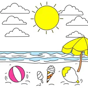 Kolorowanki Lato - przykładowa grafika kategorii