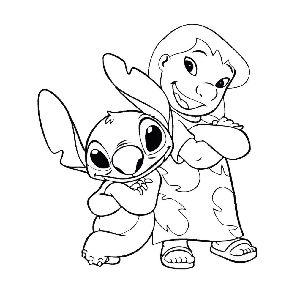 kolorowanka stitch i lilo