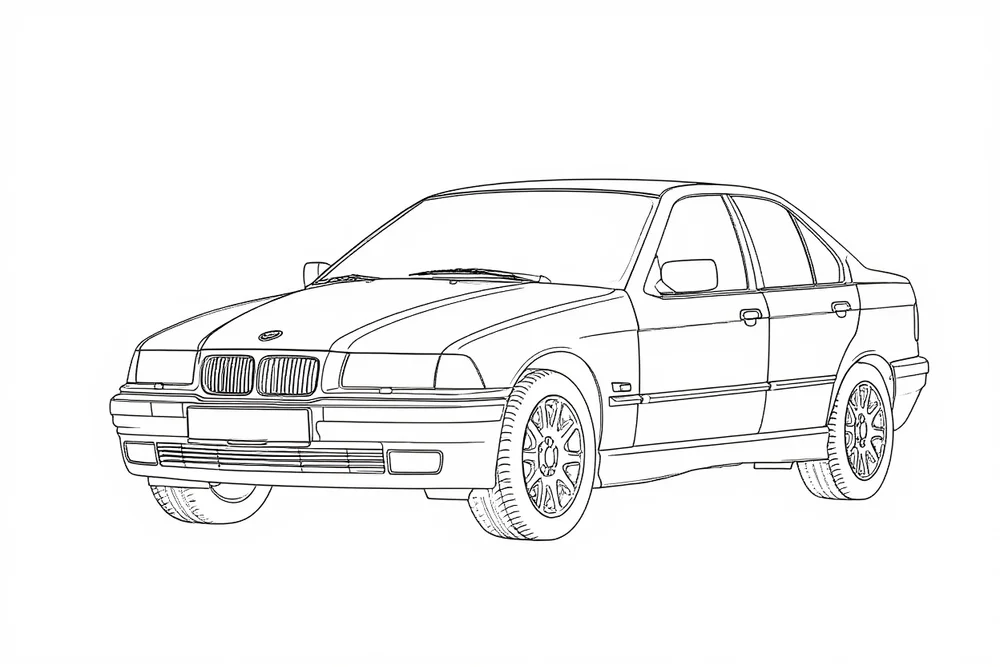 kolorowanka bmw e36