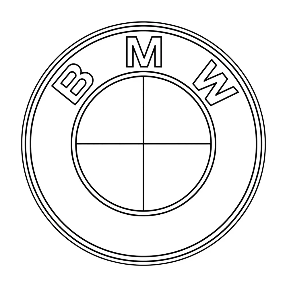 znaczek bmw kolorowanka