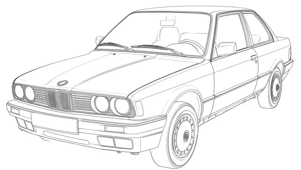 kolorowanka bmw e30