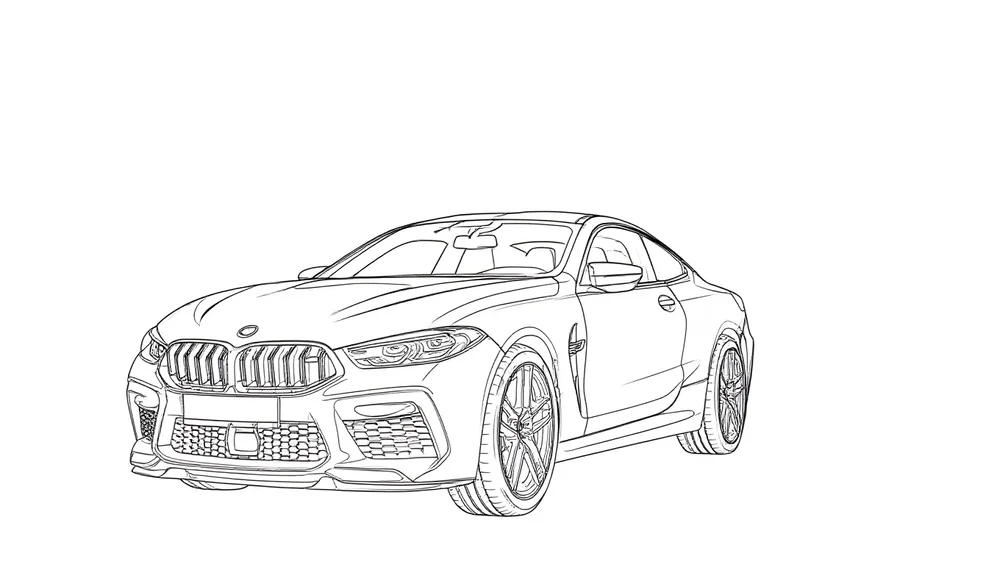 kolorowanka bmw m8