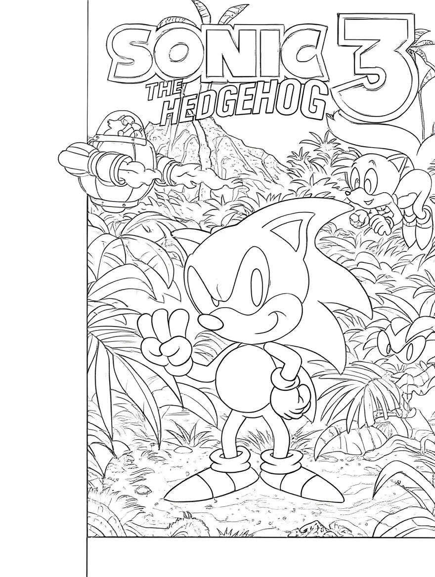 kolorowanka sonic 3