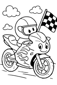 Kolorowanka Motocykl wyścigowy