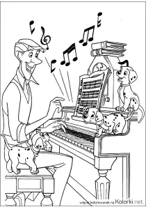 Roger, szczeniaki, pianino, muzyka