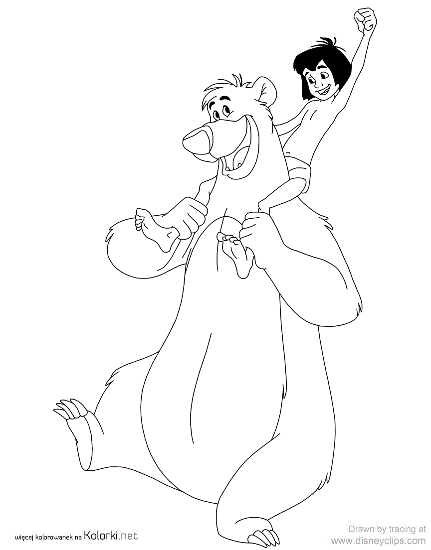 chłopiec, księga dżungli, niedźwiedź