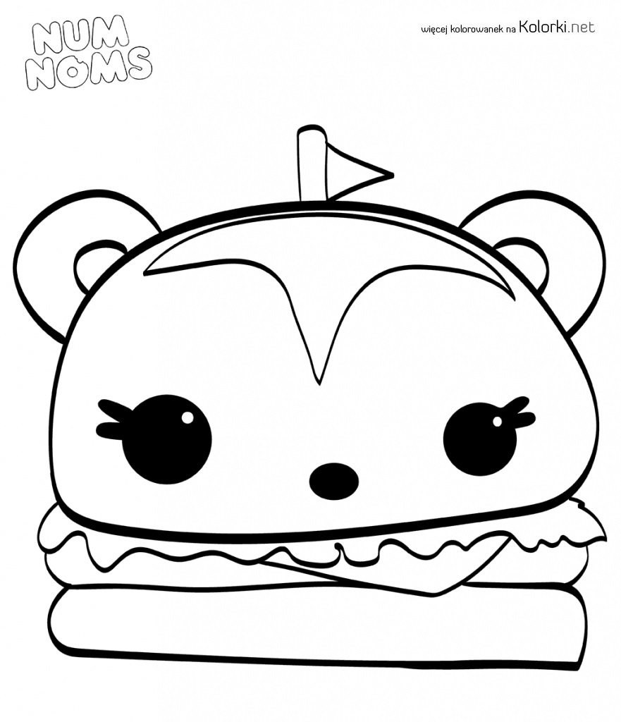 ciastko, hamburger, nun noms