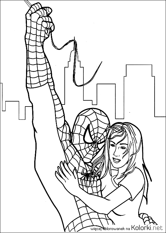 dziewczyna, Spiderman, superbohater, budynki, kobieta, miasto