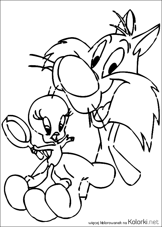 kot, Tweety, ptak, Sylwester