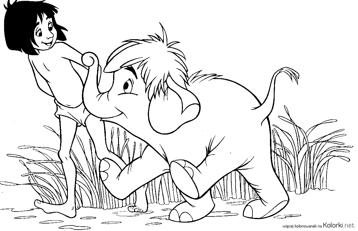 księga dźungli, mowgli, słoń