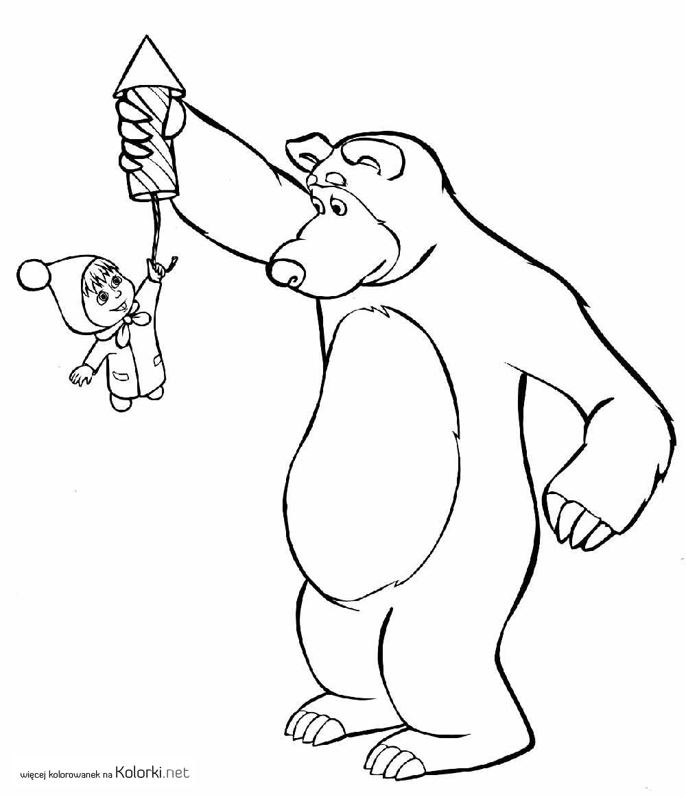 masza i niedźwiedź, fajerwerki