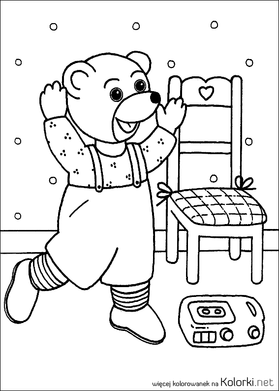 miś, krzesło, niedźwiedź