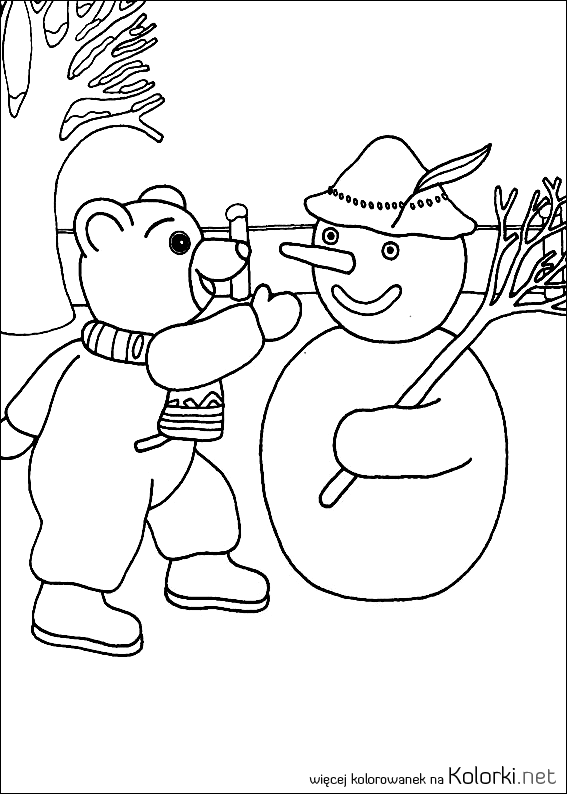 miś, niedźwiedź, bałwan, zima, śnieg