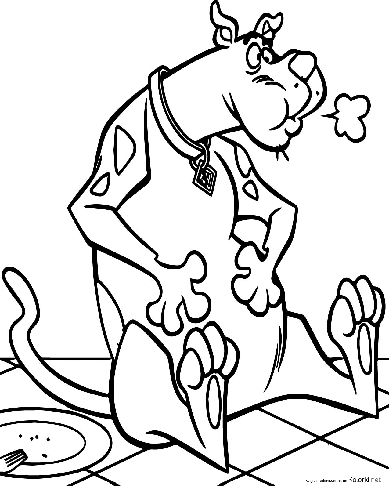 pies, scooby doo, najedzony