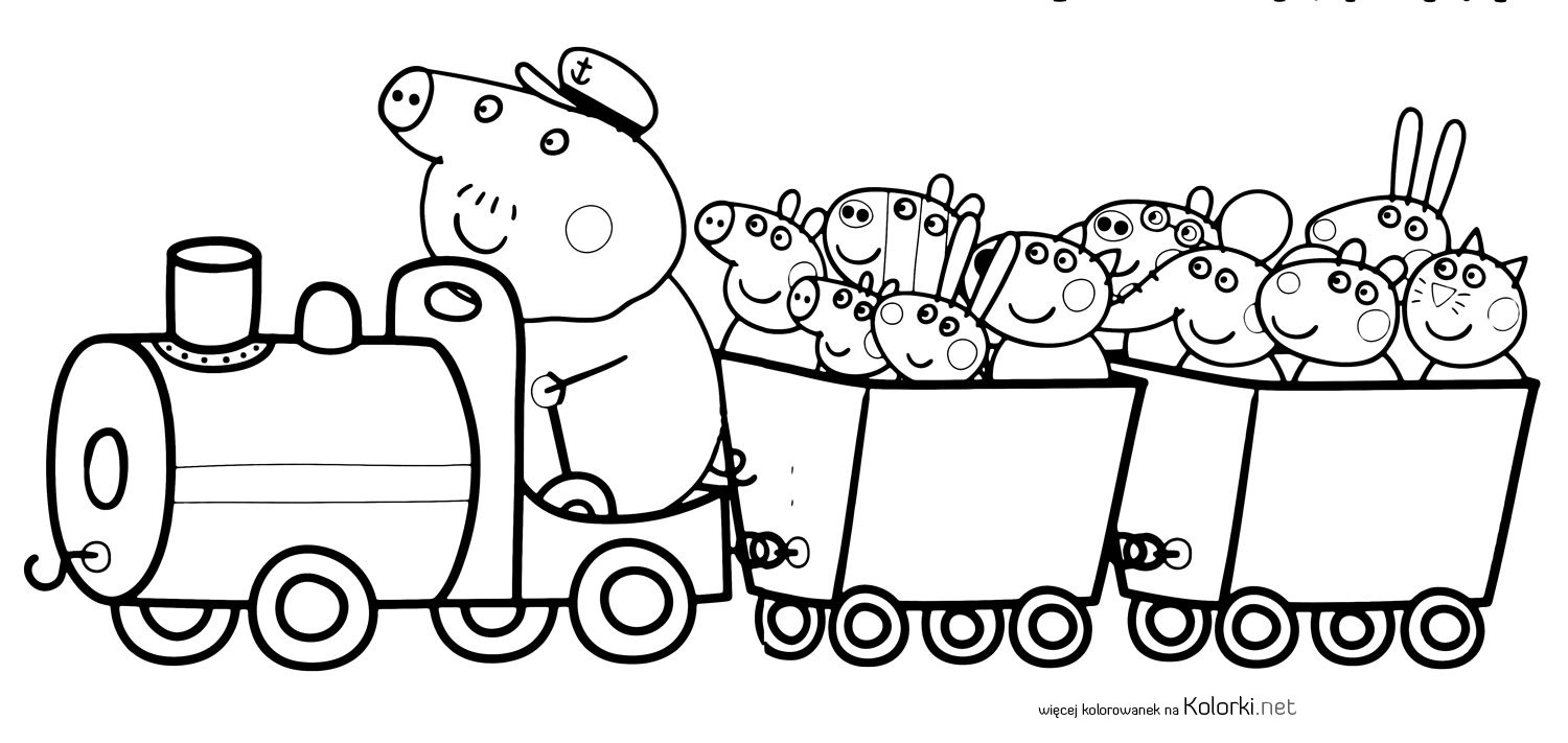 świnka peppa, pociąg